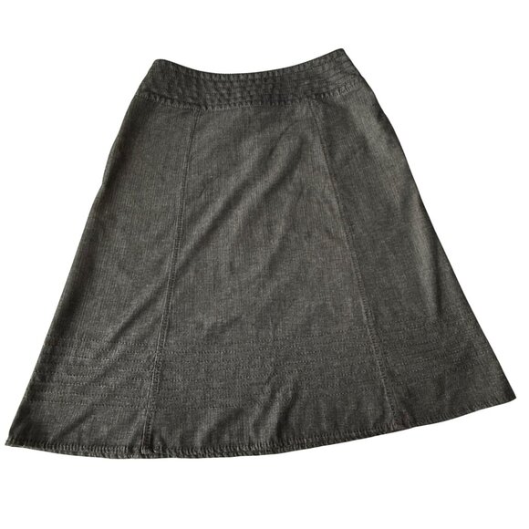 J. Jill Stretch A-Line Skirt Size 6 Gray Polyester Viscose Blend - Picture 1 of 9
